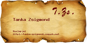 Tanka Zsigmond névjegykártya