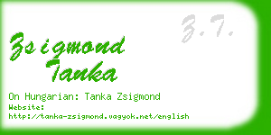zsigmond tanka business card